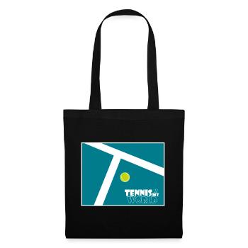 TENNIS WORLD - Tennis is my World - Tote Bag - black - Front