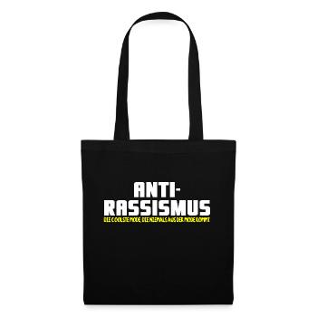 Anti-Rassismus - Stoffbeutel - Schwarz - Vorne