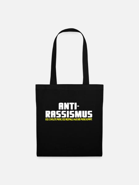 Anti-Rassismus - Stoffbeutel - Schwarz