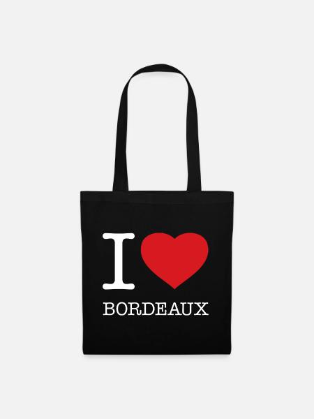 J’AIME BORDEAUX - Sac en tissu - noir