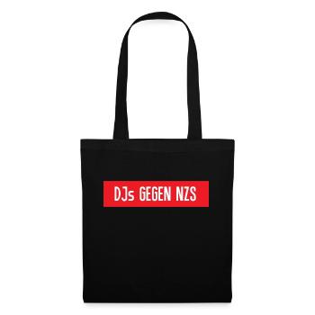 DJs gegen NZS - Stoffbeutel - Schwarz - Vorne