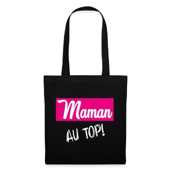 BONNE FÊTE MAMAN. MAMAN - Sac en tissu - noir - Devant
