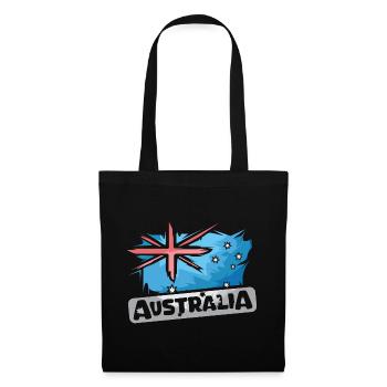 Australia Illustration Flag Comic Icon Logo - Tote Bag - black - Front