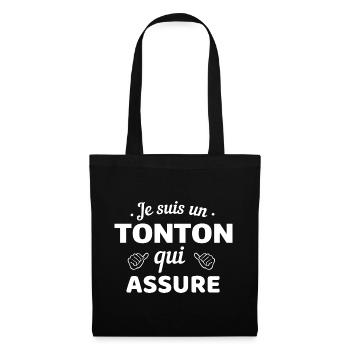 T-shirt Humor Tonton Confidence - Sac en tissu - noir - Devant