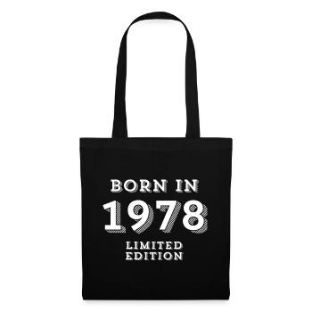 1978, born in 1978, year of birth - Tote Bag - black - Front