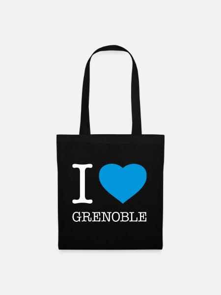 I LOVE GRENOBLE - Stoffbeutel - Schwarz
