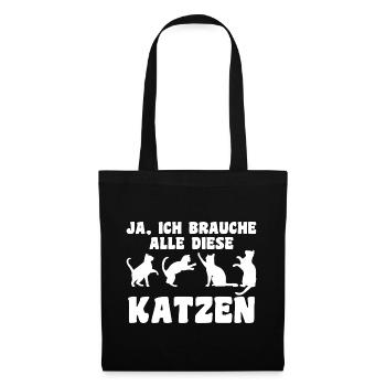 Cat Animal Cats Gift - Tote Bag - black - Front