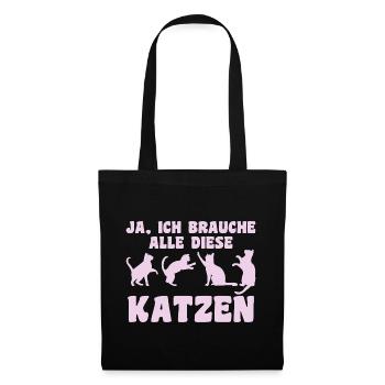 Cat Animal Cats Gift - Tote Bag - black - Front