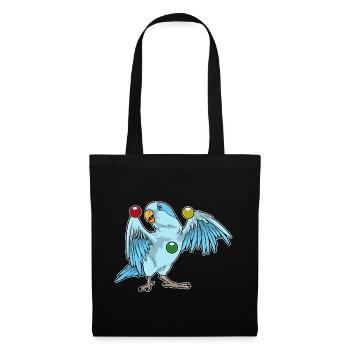 Jongleur perroquet jonglant - Sac en tissu - noir - Devant