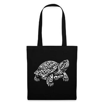 Tortue tribale - Sac en tissu - noir - Devant
