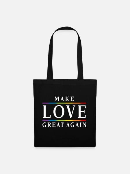 LGBTQ+ Make Love Great Again Pride Month Statement - Stoffbeutel - Schwarz