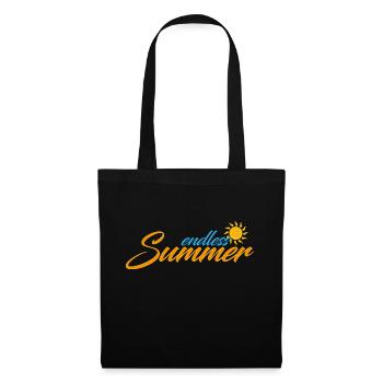 endless Summer / cooles Sommer Design - Stoffbeutel - Schwarz - Vorne