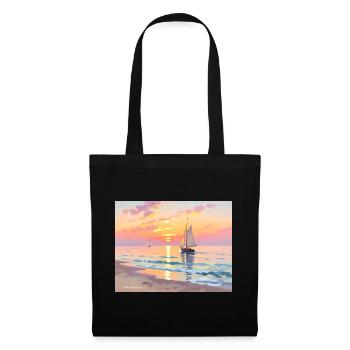Nautical Sunset on the Beach - Tote Bag - black - Front