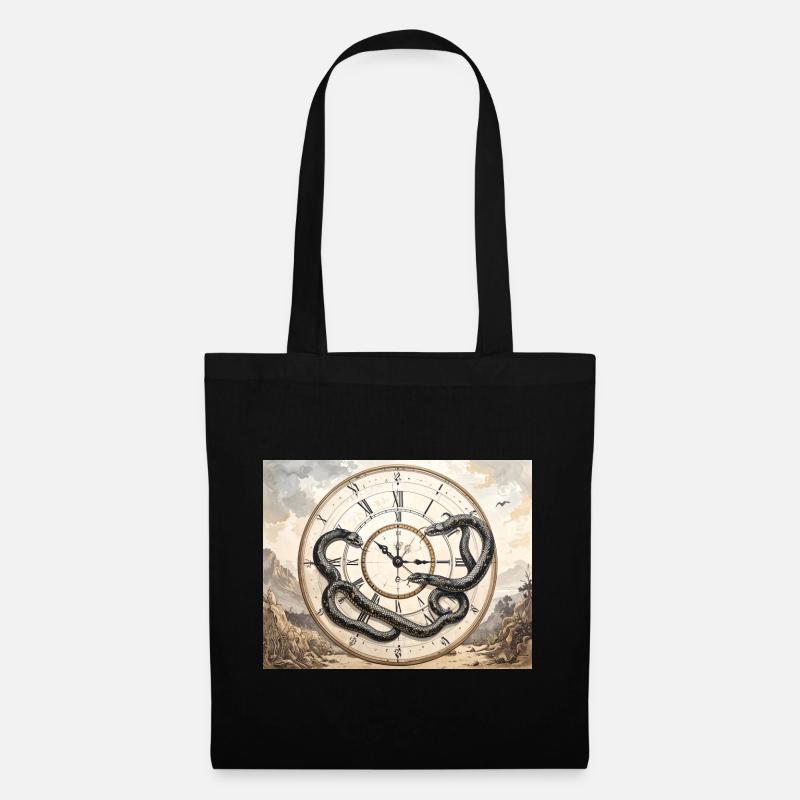 Watch Snake: Myth and Time - Tote Bag - black