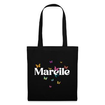 Beautiful girl name with butterflies MAREILE - Tote Bag - black - Front