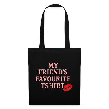 T-shirt d’amitié personnelle - Sac en tissu - noir - Devant