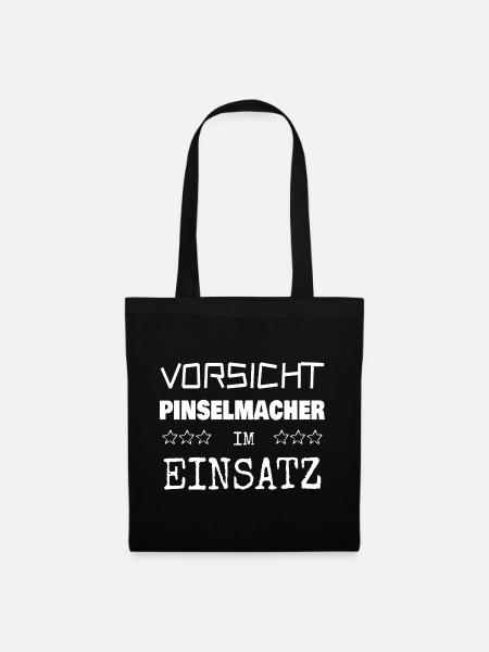 Pinselmacher als Berufung - Stoffbeutel - Schwarz