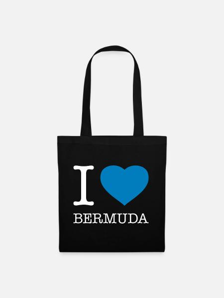 I love Bermuda - Stoffbeutel - Schwarz