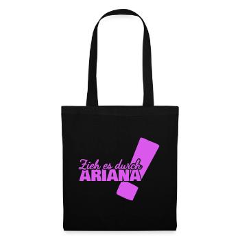 Geschenk für Ariana - Stoffbeutel - Schwarz - Vorne