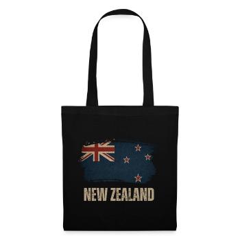 Grunge New Zealand flag - Tote Bag - black - Front