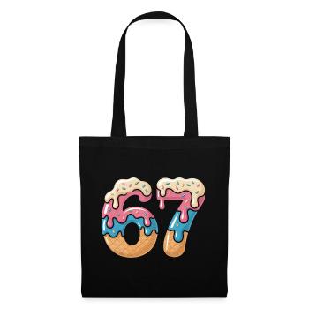 Donut 69 Glaçage NéonPrint - Sac en tissu - noir - Devant