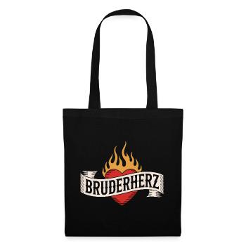 Bruderherz Brüder Großer Bro Spruch Kleiner Bruder - Stoffbeutel - Schwarz - Vorne