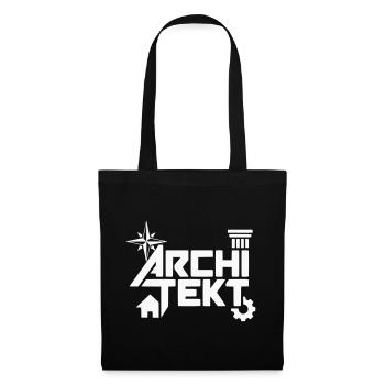 Architekt Schrift Kompass Design - Farbe variabel - Stoffbeutel - Schwarz - Vorne