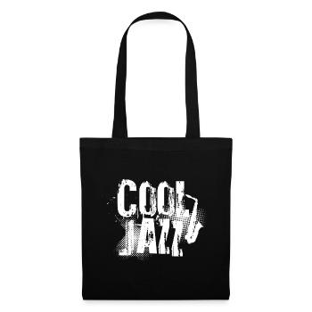 Coole Jazzmusik mit belasteter Typografie - Stoffbeutel - Schwarz - Vorne