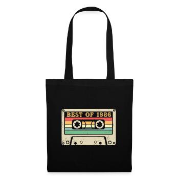 Best of 1986 40e anniversaire de la cassette rétro - Sac en tissu - noir - Devant