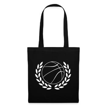 Basketball in Laurel Wreath Emblem - Tote Bag - black - Front
