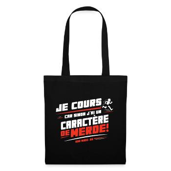 I run otherwise I have a bad temper - Tote Bag - black - Front