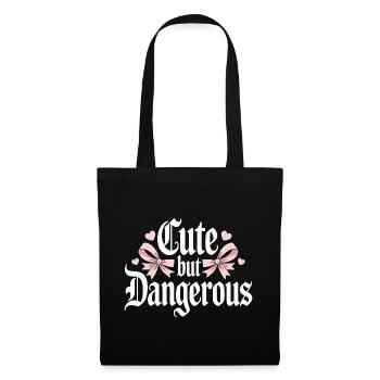 Süß Aber Gefährlich Cute Kawaii Aesthetic Katze - Tote Bag - black - Front