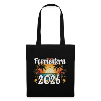 Formentera 2026 - Stoffbeutel - Schwarz - Vorne