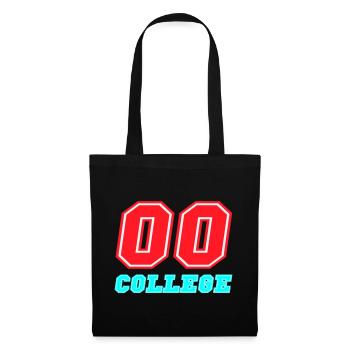00 College Neon-Emblem - Stoffbeutel - Schwarz - Vorne