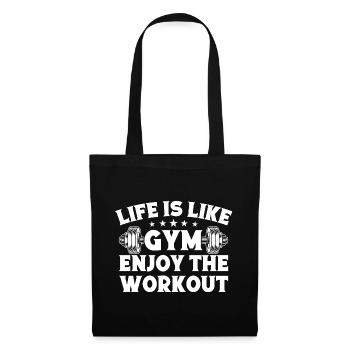 Powerlifting Bodybuilder Life Is Like Gym - Tote Bag - black - Front