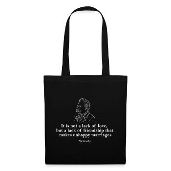 Nietzsche Quote: Friendship Over Love - Tote Bag - black - Front