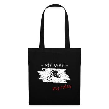 Mein Bike Meine Regeln, my bike my rules - Stoffbeutel - Schwarz - Vorne