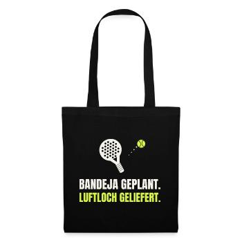 Padel Bandeja geplant, Luftloch geliefert - Stoffbeutel - Schwarz - Vorne