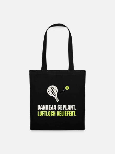Padel Bandeja geplant, Luftloch geliefert - Stoffbeutel - Schwarz
