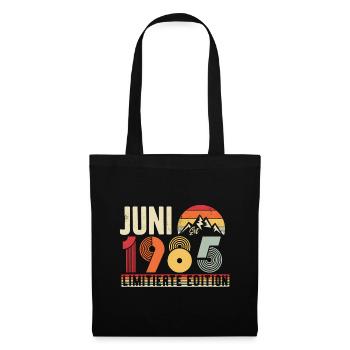 Juni 1985 Geburtsjahr Vintage Retro - Stoffbeutel - Schwarz - Vorne
