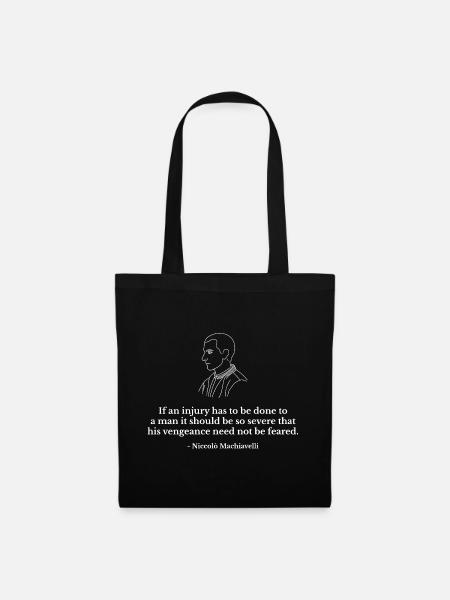Machiavelli Rachezitat-Tee - Stoffbeutel - Schwarz