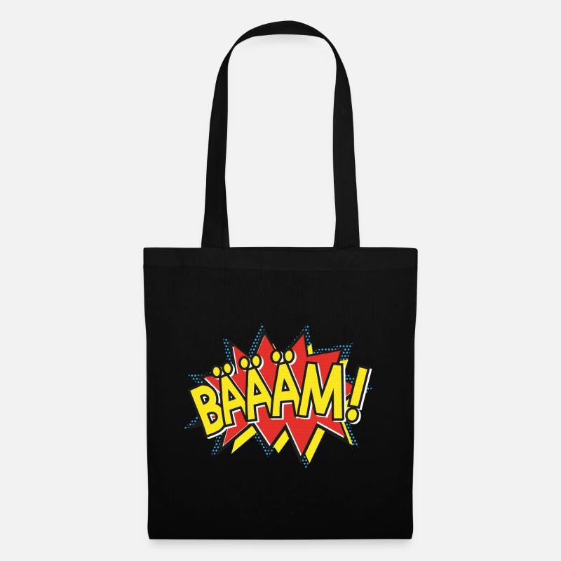 BÄÄÄM Comic Strip Action Bubble - Pop-Art Style - Stoffbeutel - Schwarz