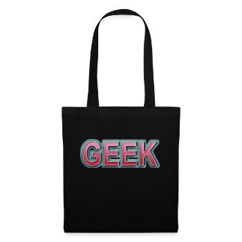 GEEK bande dessinée rétro - Sac en tissu - noir - Devant