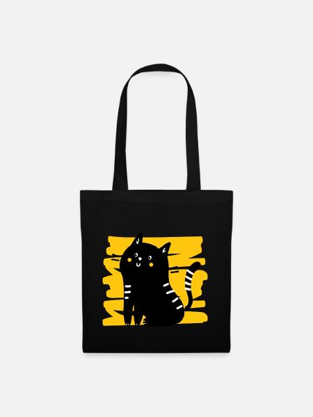 Kitty - Stoffbeutel - Schwarz