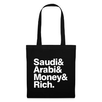 Arabie saoudite argent riche - Sac en tissu - noir - Devant
