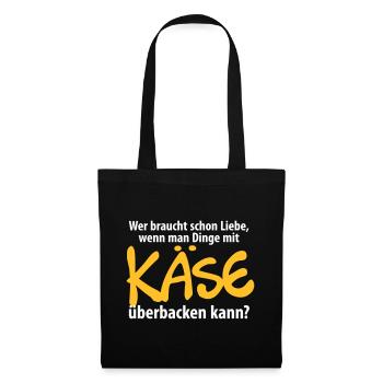 qui a besoin d'amour fromage griller - Sac en tissu - noir - Devant