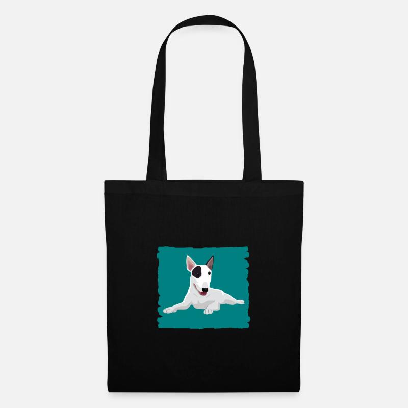Bullterrier, Hund - Stoffbeutel - Schwarz