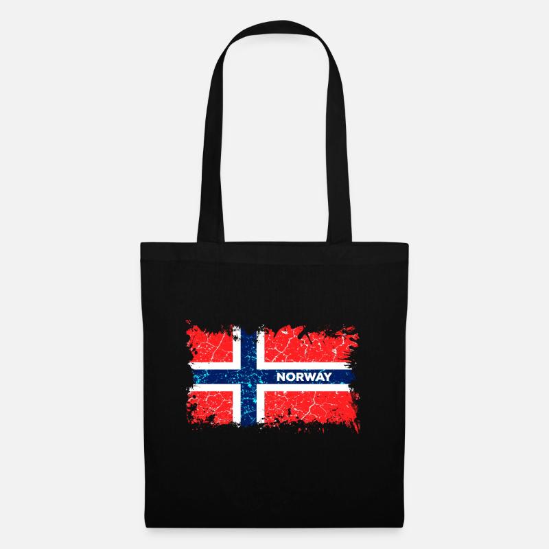 Drapeau norvégien - Sac en tissu - noir