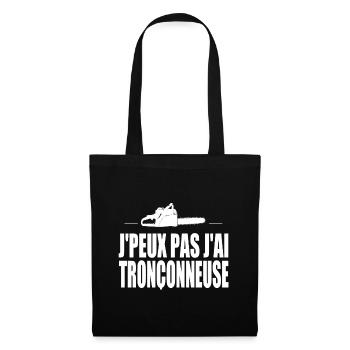 J'peux pas j'ai tronconneuse - Sac en tissu - noir - Devant