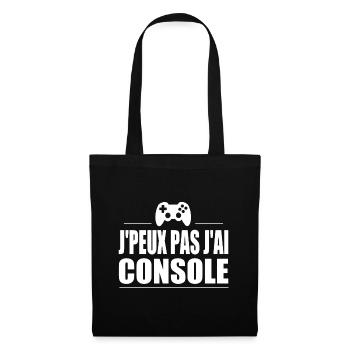 J'peux pas j'ai console - Sac en tissu - noir - Devant